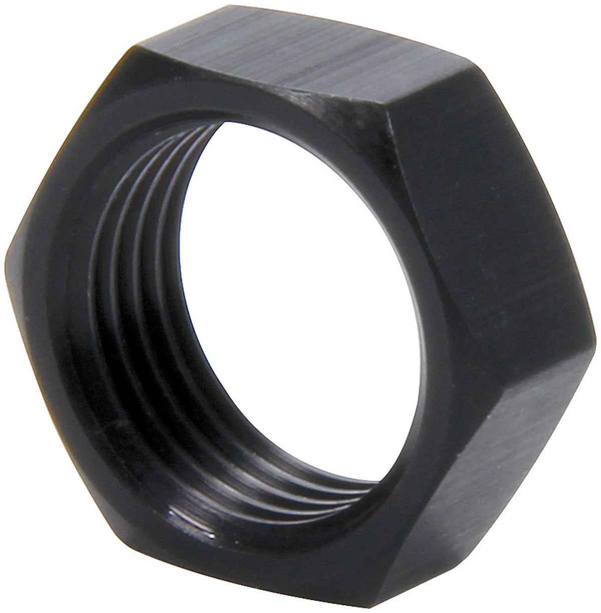 Allstar Performance 5/8-18 RH Aluminum Jam Nuts Thin OD Black 4pk ALL18286