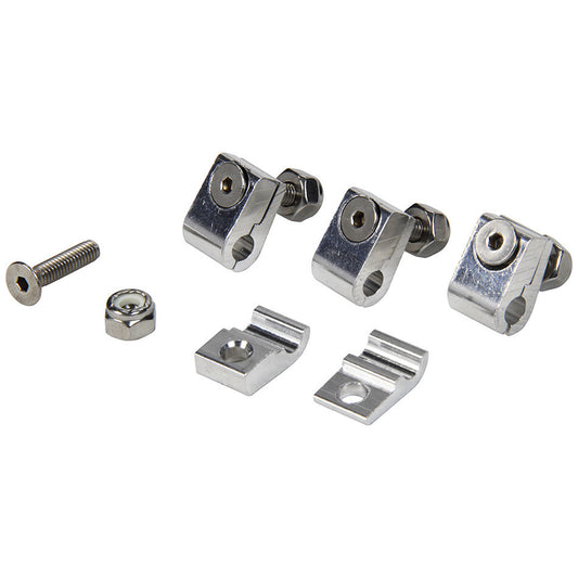 Allstar Performance 2pc Aluminum Line Clamps 3/16in 4pk ALL18320