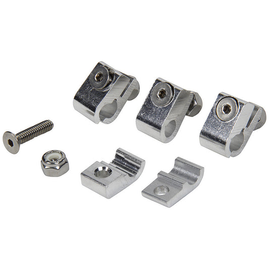Allstar Performance 2pc Aluminum Line Clamps 1/4in 4pk ALL18321