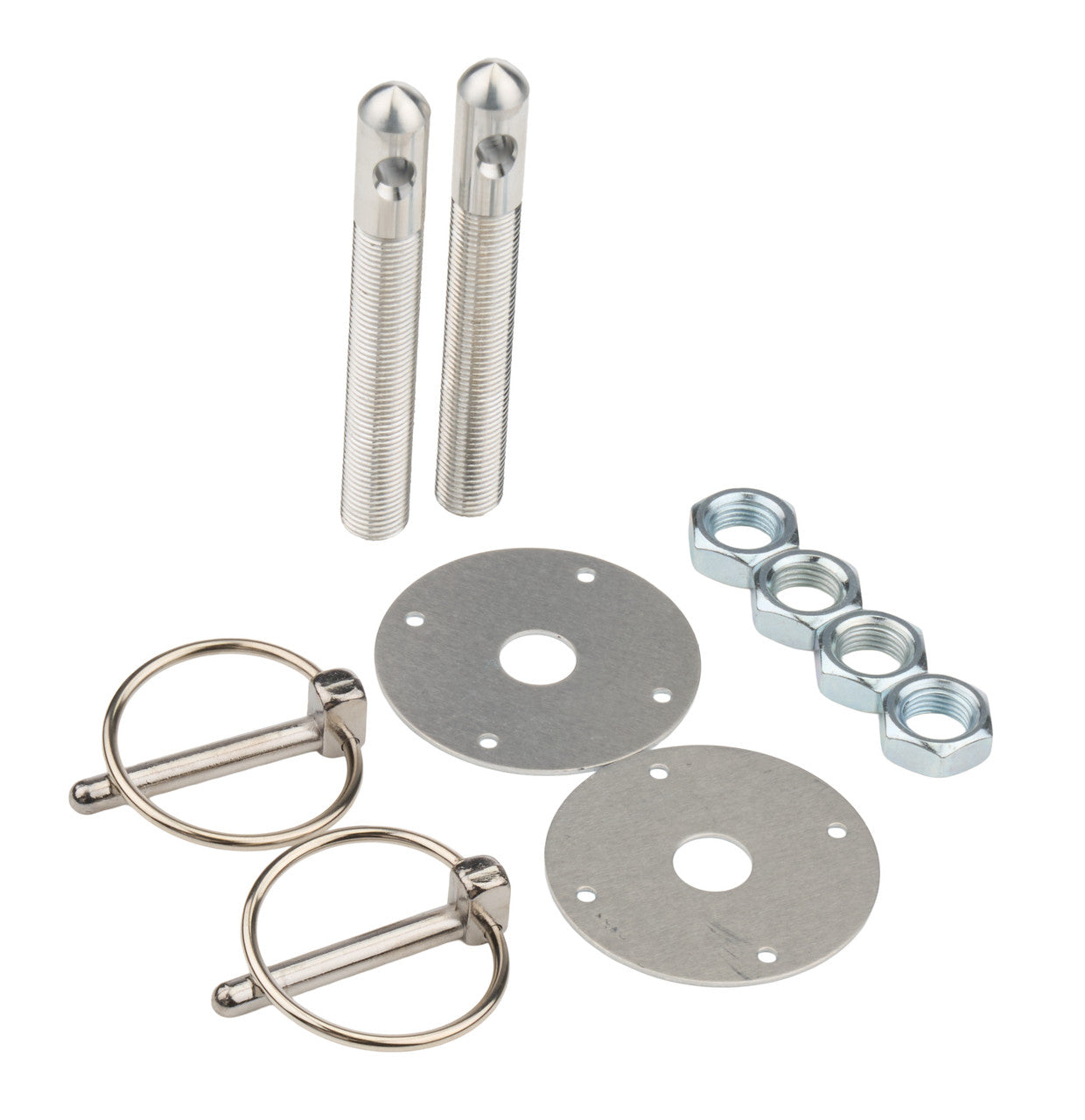 Allstar Performance Aluminum Hood Pin Kit 1/2in Silver ALL18500