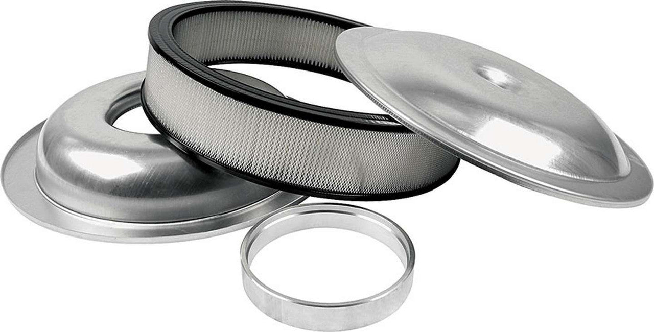 Allstar Performance Lightweight 14in Air Cleaner Kit Plain 3in Paper Element ALL25910