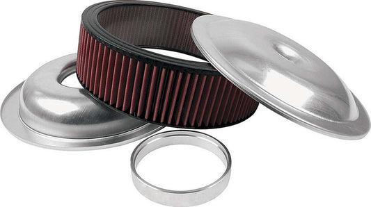 Allstar Performance Lightweight 14in Air Cleaner Kit Plain 3in Washable Element ALL25920
