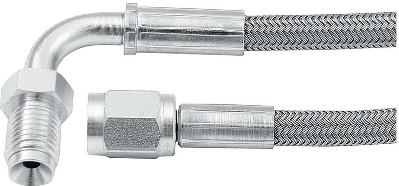 Allstar Performance 48in #3 Line -3 Straight/90 Degree 3/8-24 Inverted Flare ALL46332-48