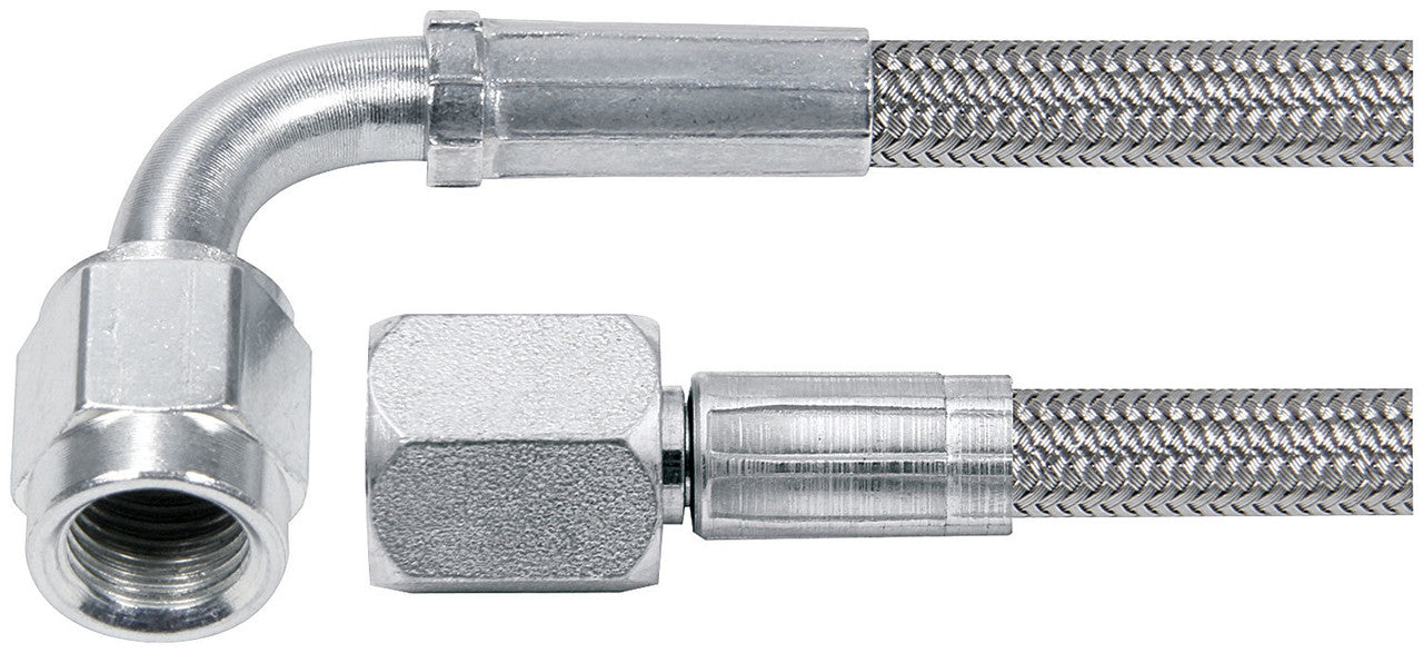 Allstar Performance 15in #4 Line -4 Straight/-4 90 Degree Tube Style ALL46404-15