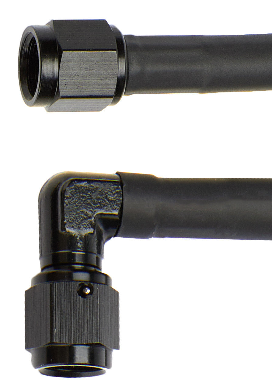 Allstar Performance Coated Braided Line 6in #4 Hose -4 Straight/-4 90 Degree ALL48398