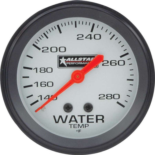 Allstar Performance ALL Water Temp Gauge 140-280F 2-5/8in ALL80096
