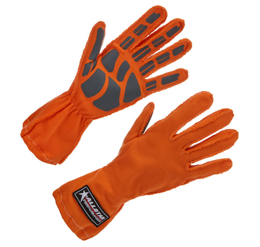 Allstar Performance Driving Gloves Non-SFI Outseam S/L XL Orange ALL913045