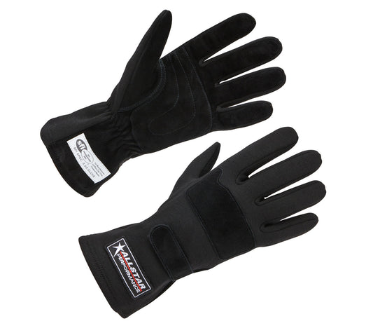 Allstar Performance Racing Gloves SFI 3.3/5 D/L Black Large ALL915014