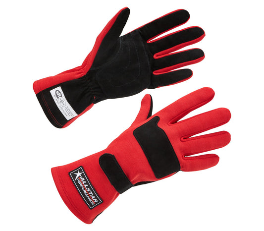 Allstar Performance Racing Gloves SFI 3.3/5 D/L Red Large ALL915074