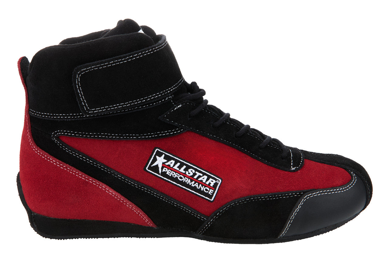 Allstar Performance Driving Shoes SFI 3.3/5 Mid-Top Pro Series Black/Red 13 ALL918734