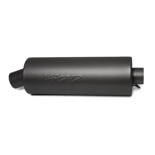 MBRP AT-8010P Straight Core Slip-On Exhaust Muffler Made of Black-Coated Aluminized Steel with Universal Fitment
