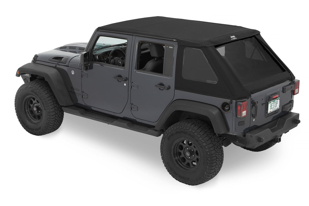 Bestop 07-18 Jeep Wrangler JK 4-Door Jeep Trektop (Premium Black Twill)
