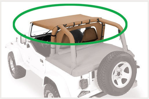 Bestop 07-18 Wrangler JK 2-Door Sun Cap Plus (Black Diamond)