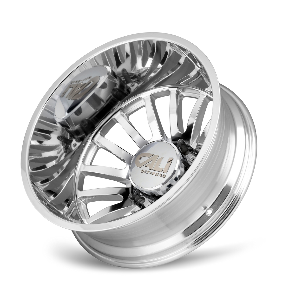 Cali Off-Road Summit Dually Rear 22x8.25 8x165.1 -232mm Polished Wheel 9110D-22881PMR232