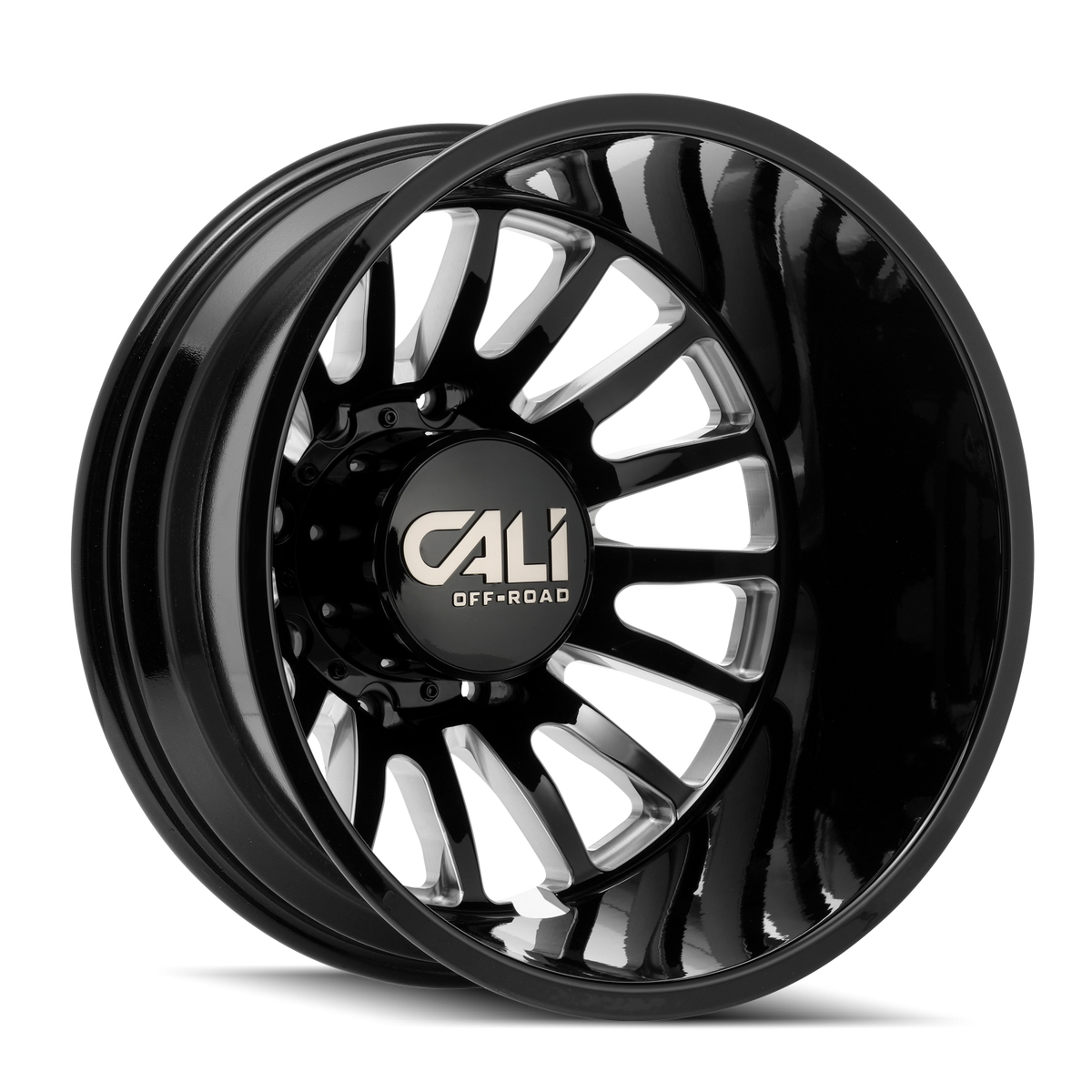 Cali Off-Road Summit Dually Rear 20x8.25 8x210 -192mm Gloss Black Milled Wheel 9110D-2879BMR192