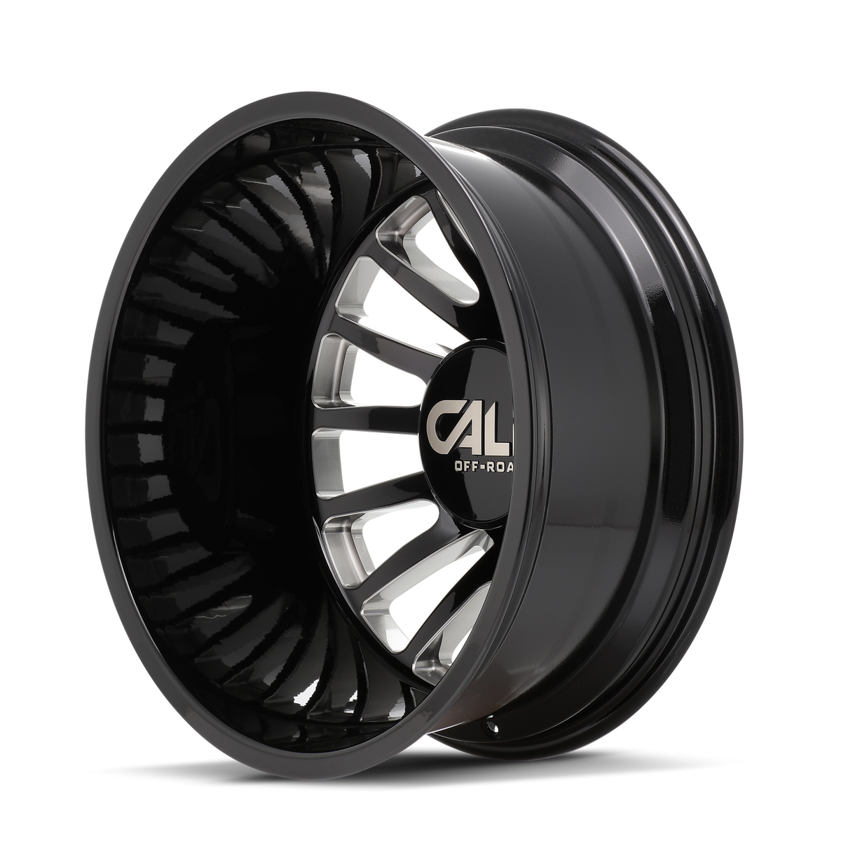 Cali Off-Road Summit Dually Rear 20x8.25 8x165.1 -232mm Gloss Black Milled Wheel 9110D-2881BMR232