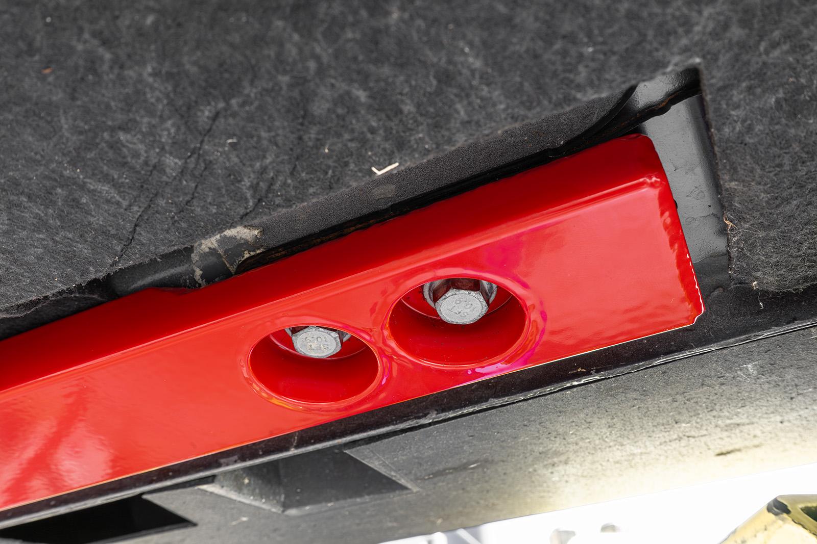 BMR Suspension 24-26 Ford Mustang Chassis Jacking Rails - Red