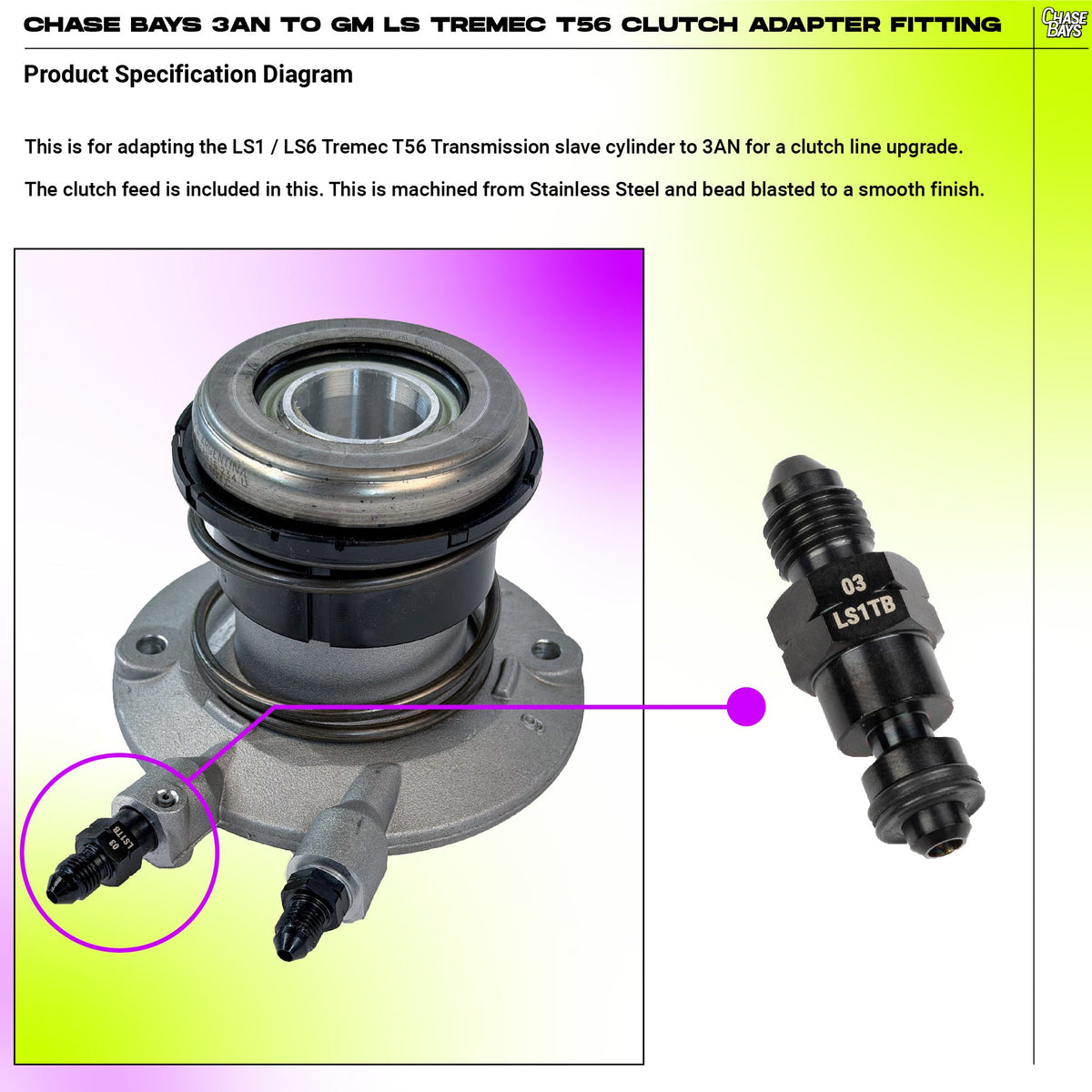 Chase Bays CB-E36-LSCLUTCHT56-TFCV Clutch Line with Tilton Valve for 1992-1999 BMW E36 LS Swap T56