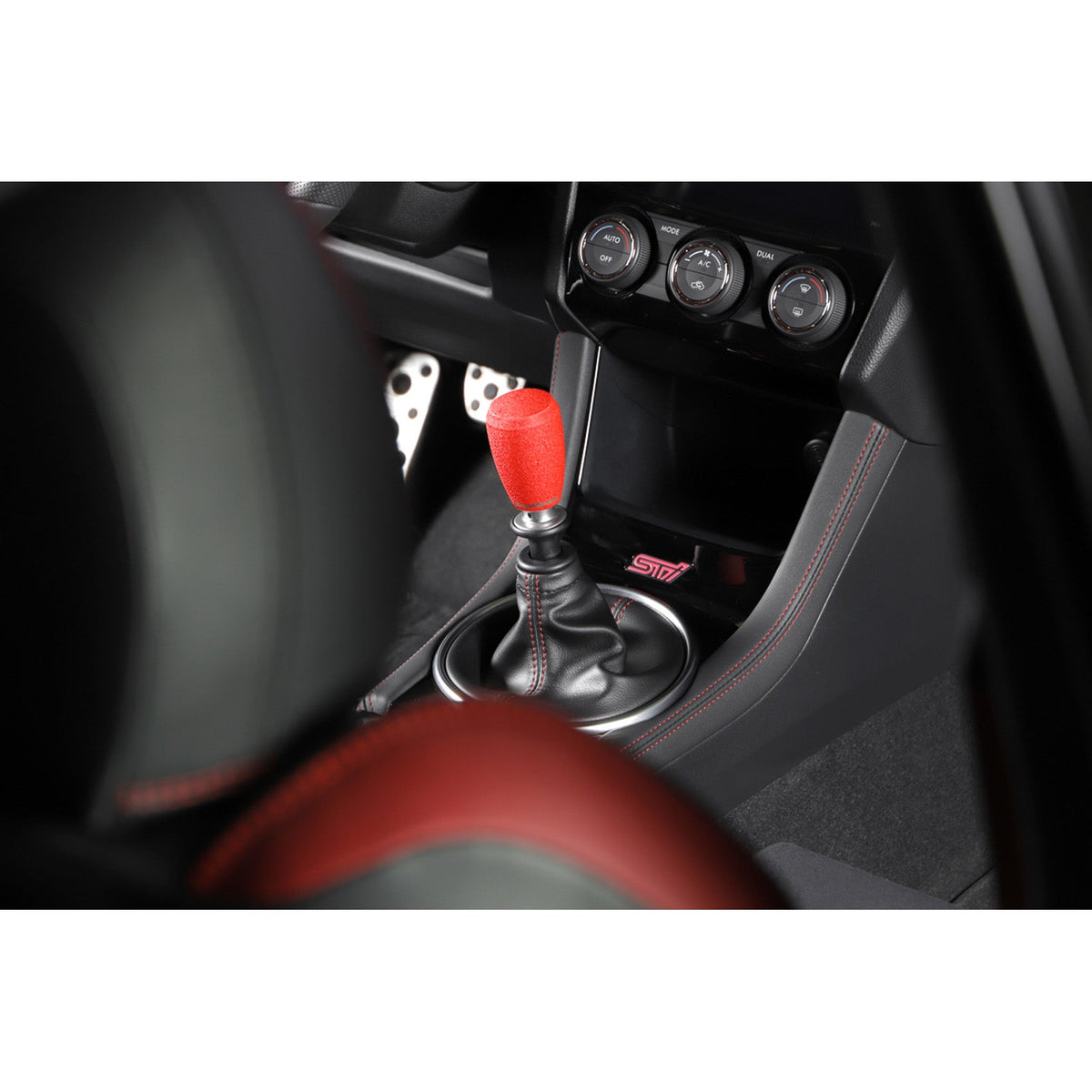 GrimmSpeed GRM380000 Shift Knob Stainless Steel for Subaru 5 Speed and 6 Speed Manual Transmission - Red