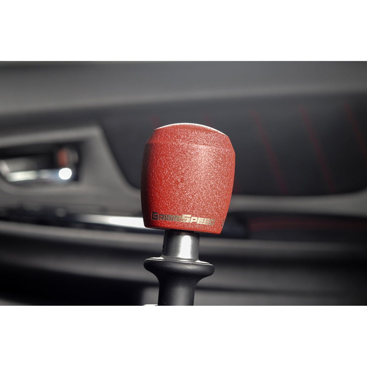 GrimmSpeed GRM380003 Stubby Shift Knob Stainless Steel Red - M12x1.25