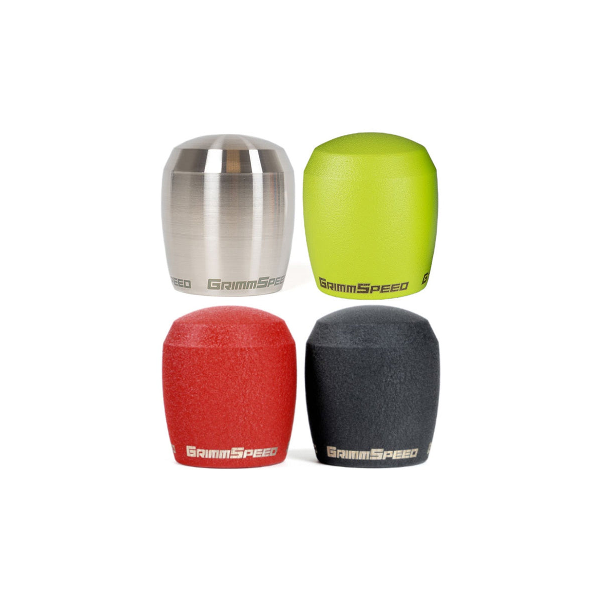 GrimmSpeed GRM380003 Stubby Shift Knob Stainless Steel Red - M12x1.25