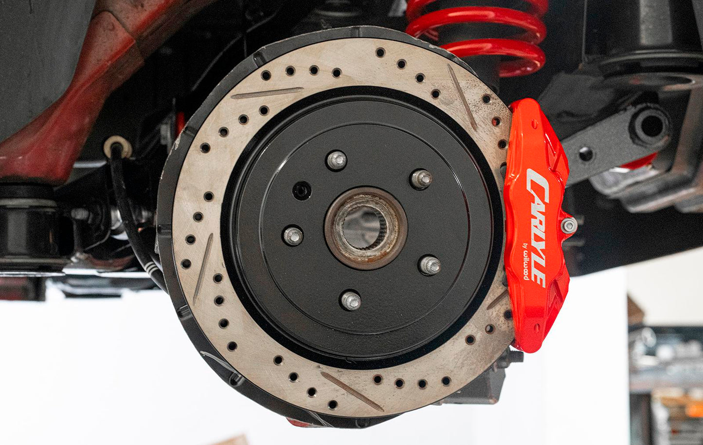 BMR 10-15 Chevrolet Camaro 15in Conversion Kit w/ Drilled & Slotted & Red Calipers