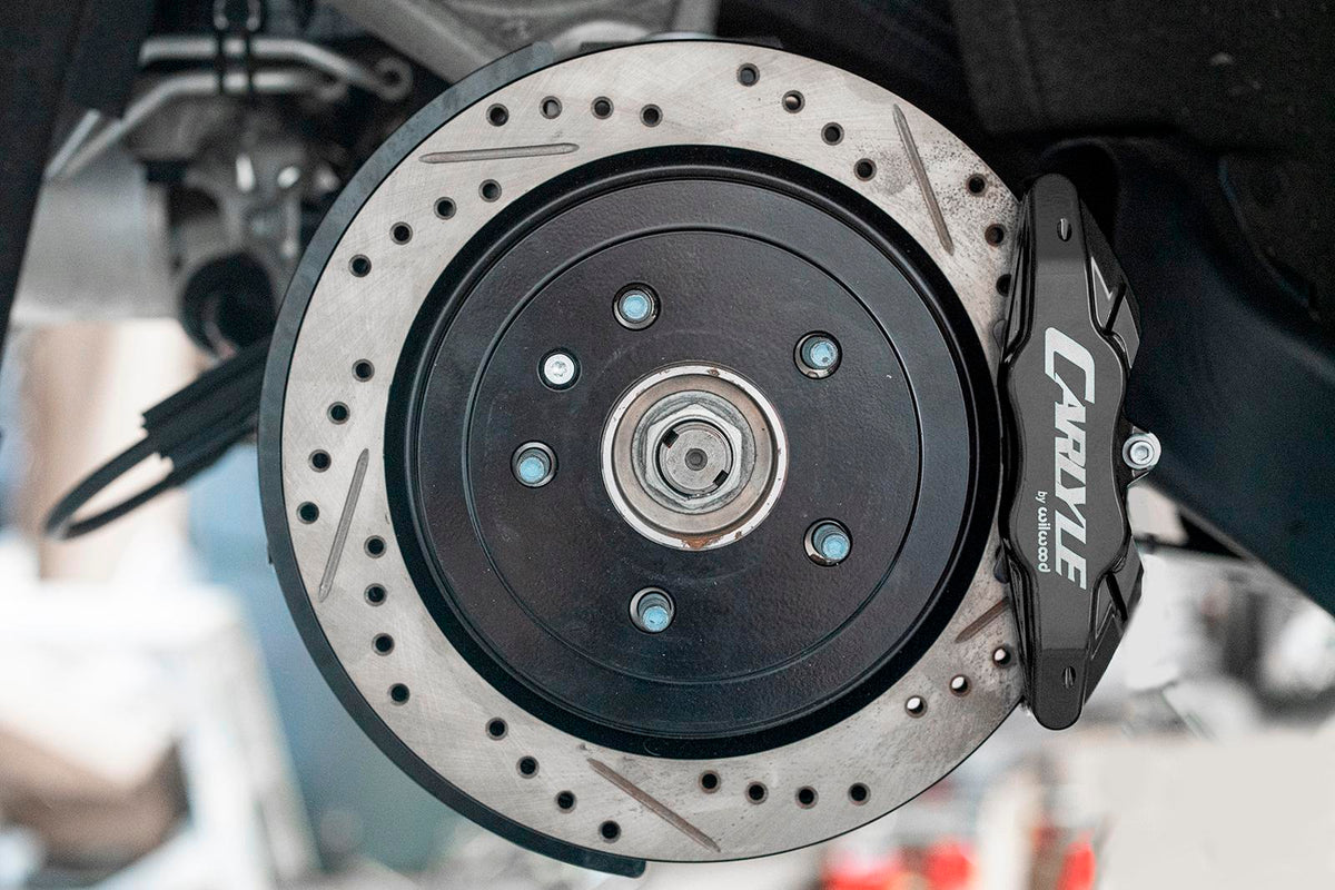 BMR 2014-2019 Chevrolet Corvette 15in Conversion Kit with Drilled & Slotted Rotors & Black Calipers