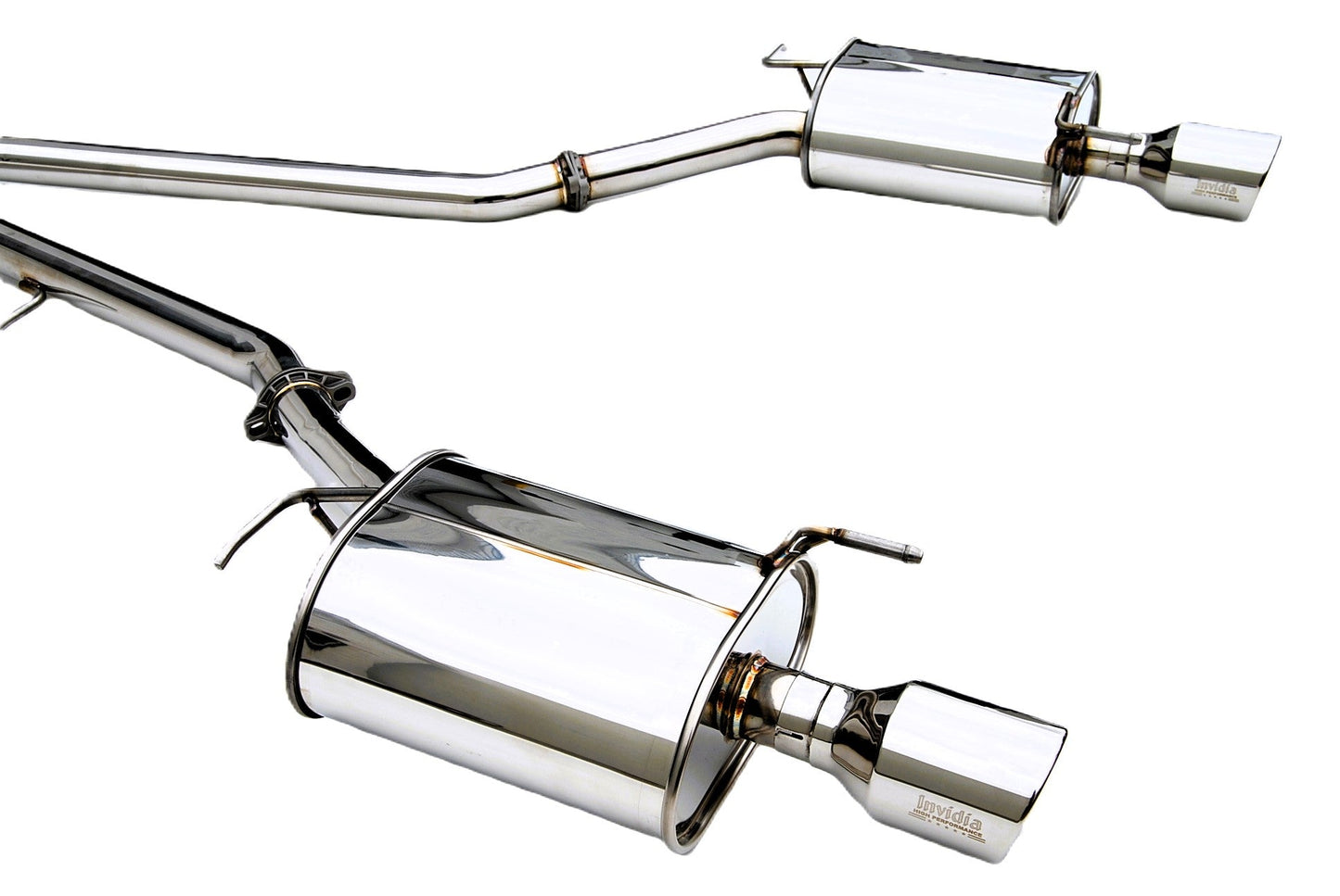 Invidia HS07IG4G3S 07-Up Infiniti G35/G37 Sedan Q300 Dual Rolled S.S.Tips Cat-back Exhaust