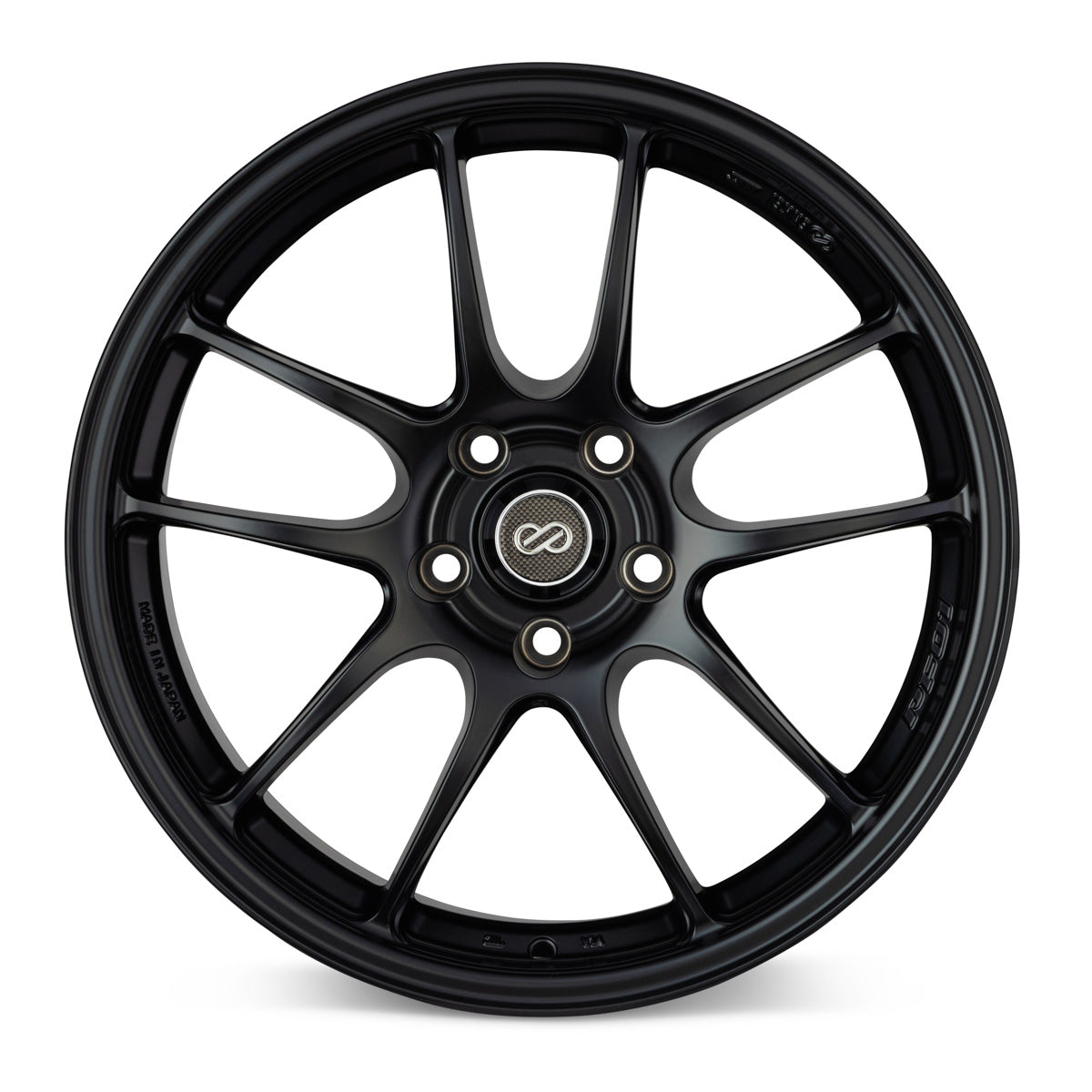Enkei PF01 18x10.5 5x114.3 15mm Offset 75mm Bore Black Wheel