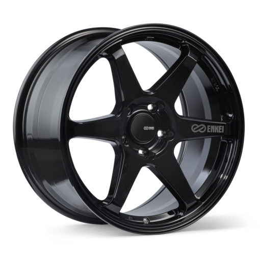 Enkei T6R 18x8 45mm Offset 5x112 Bolt Pattern 72.6 Bore Gloss Black Wheel
