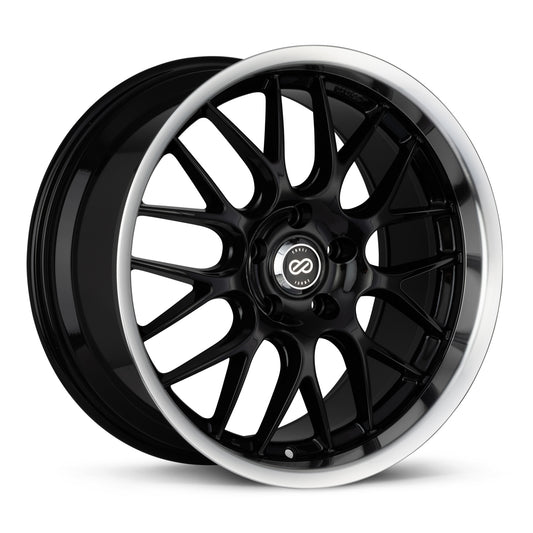 Enkei Lusso 18x9 40mm Offset 5x114.3 Bolt Pattern 72.6 Bore Black w/ Machined Lip Wheel