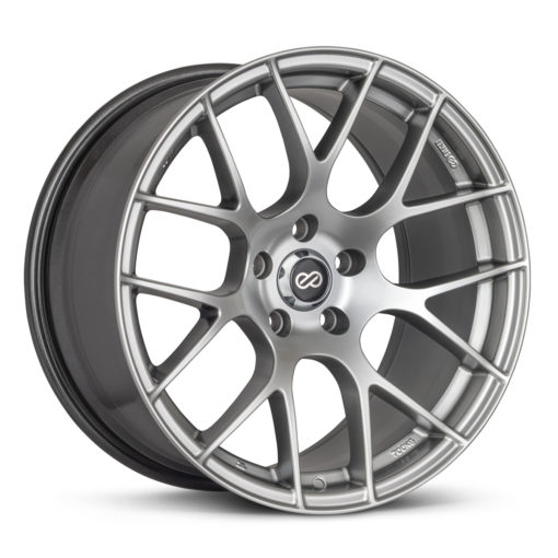 Enkei Raijin 18x8.5 38mm Offset 5x114.3 Bolt Pattern 72.6 Bore Diameter Hyper Silver Wheel