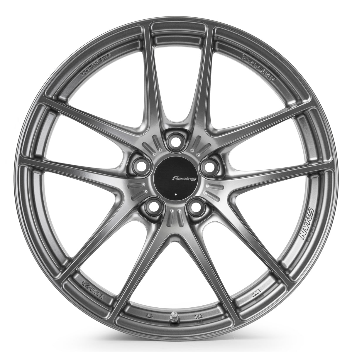 Enkei NVR5 18x9.5in / 5x114.3 BP / ET45 / 75mm Bore - Dark Hyper Silver Wheel