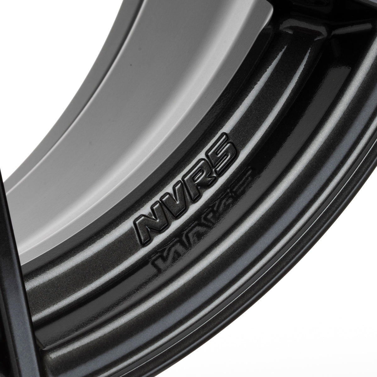 Enkei NVR5 18x9.5in / 5x120 BP / ET45 / 72.5mm Bore - Dark Hyper Silver Wheel