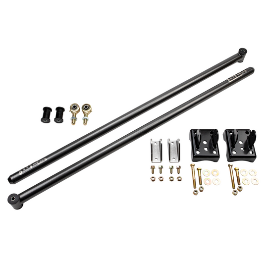 Wehrli Custom Fabrication WCF100852-GB ECLB & CCLB 68in Traction Bar Kit Gloss Black for 2001-2010 Chevrolet Silverado / GMC Sierra 2500 HD / 3500 HD Duramax