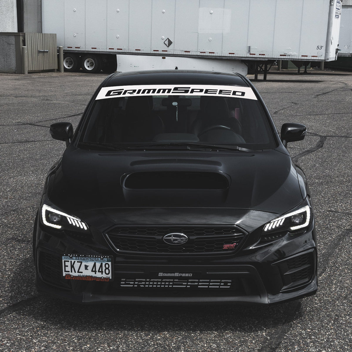 GrimmSpeed GRM111035 for 2002+ Subaru WRX/STI / 05-09 Legacy GT Windshield Banner 43in - White