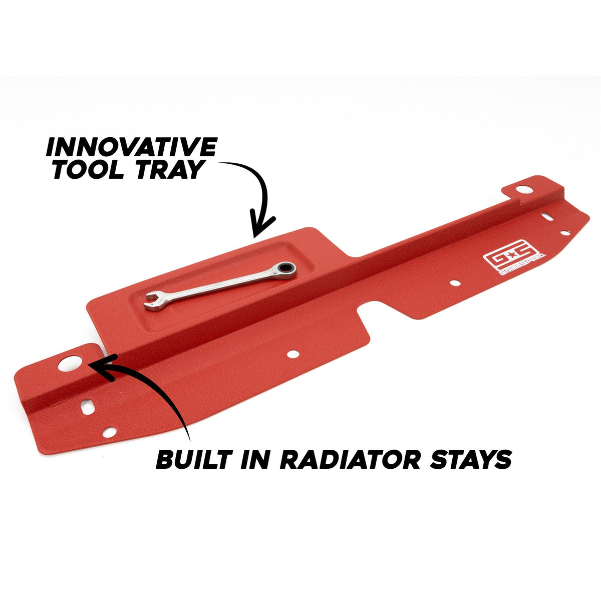 GrimmSpeed GRM096009 for 08+ Subaru Impreza/WRX/STI Radiator Shroud w/Tool Tray - Red