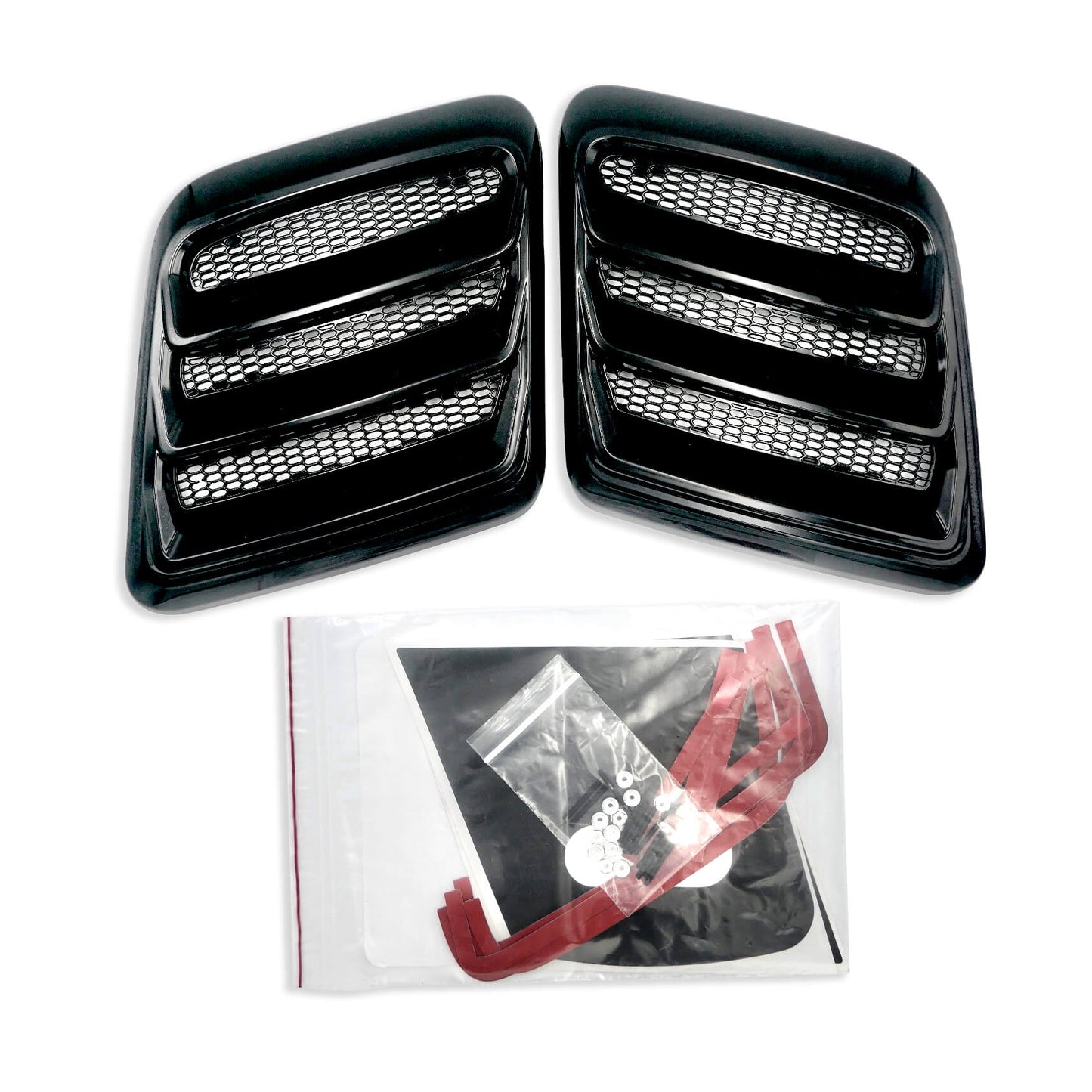 Roush Hood Heat Extractors - Gloss Black for 2018-2023 Mustang 422325