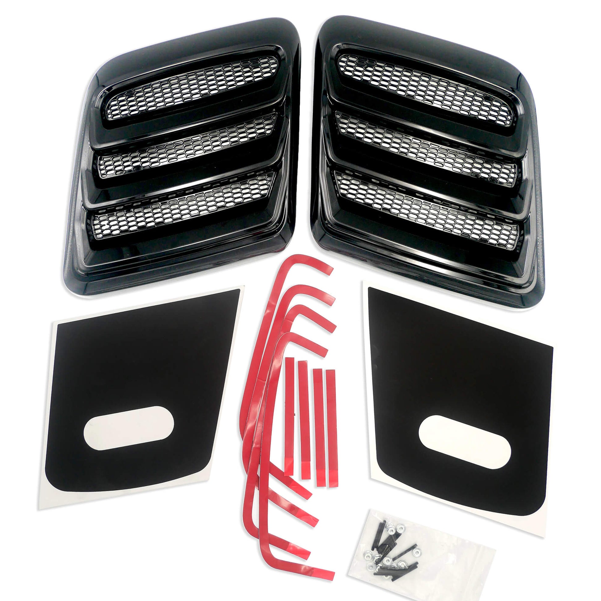 Roush Hood Heat Extractors - Gloss Black for 2018-2023 Mustang 422325