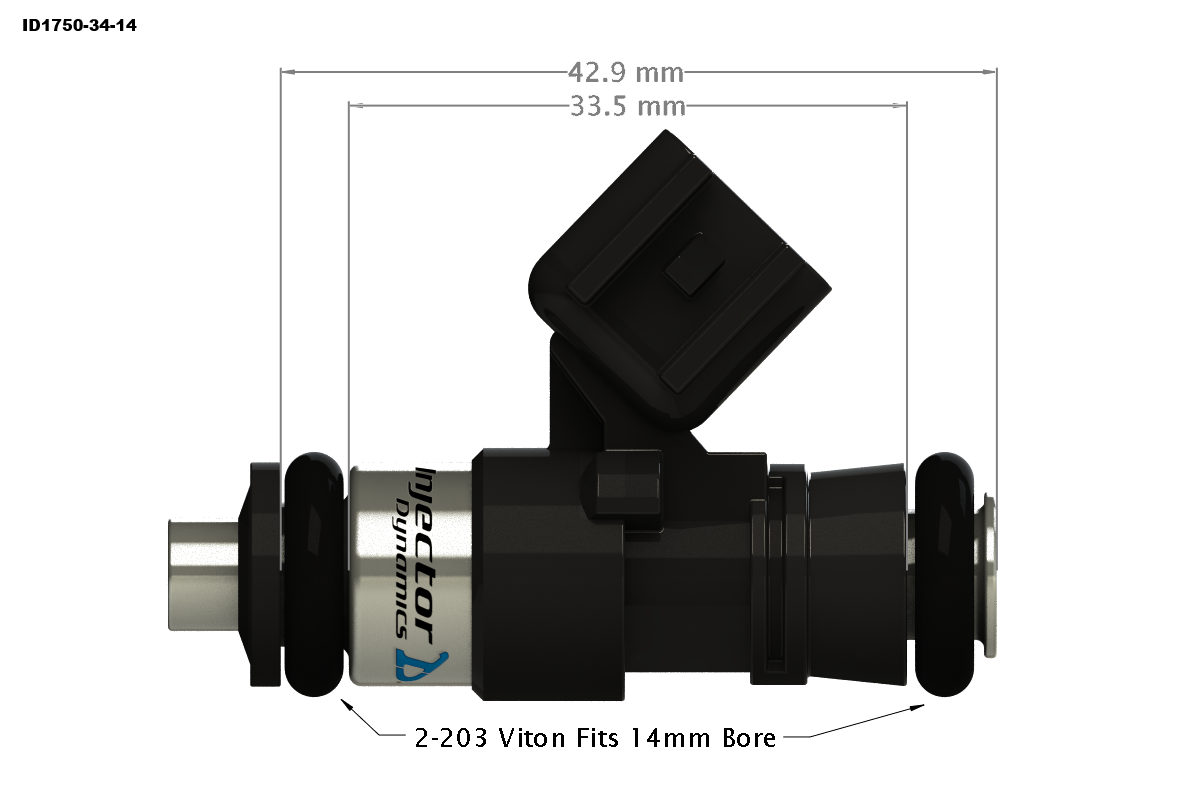 Injector Dynamics 1750.34.14.14.3 Set of 3 ID1750-XDS Fuel Injectors