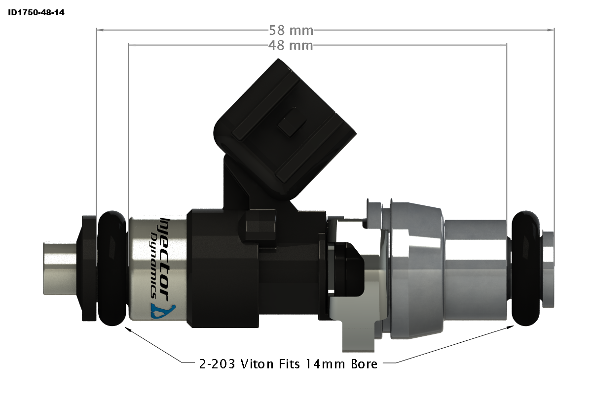 Injector Dynamics 1750.48.14.14.4 Set of 4 ID1750-XDS Fuel Injectors