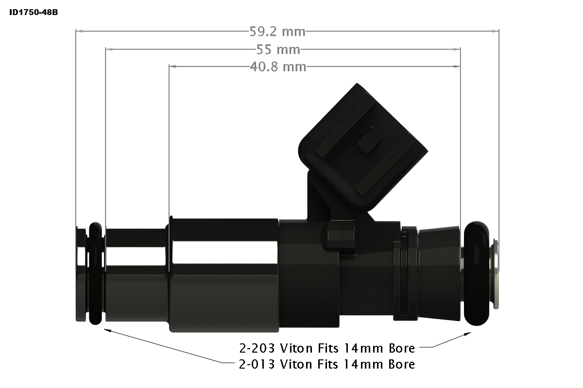 Injector Dynamics 1750.60.14.14B.4 Set of 4 ID1750-XDS Fuel Injectors