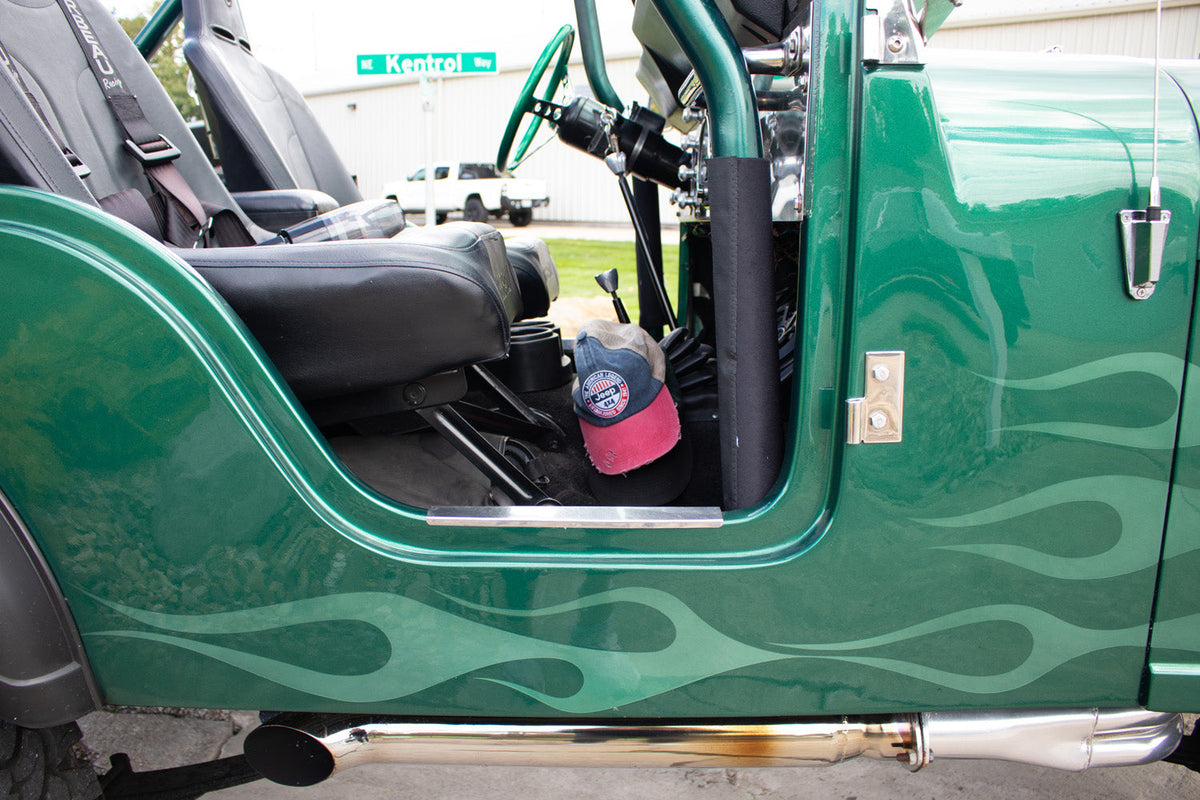 Kentrol 50416 Entry Guards Pair for 1976-1995 Jeep CJ Wrangler YJ - Powdercoat Black