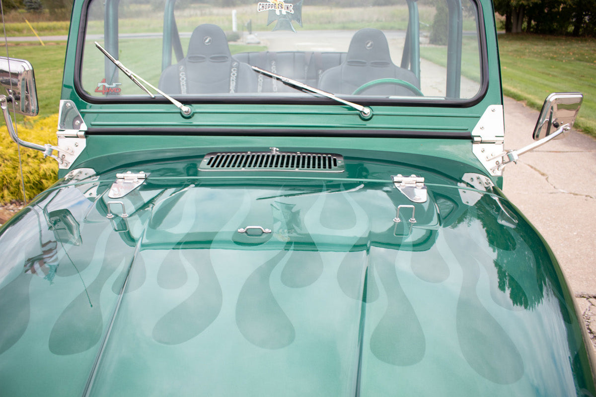 Kentrol 30470 Hood Kit for 1978-1995 Jeep CJ Wrangler YJ - Polished Silver