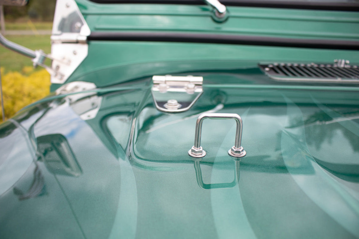 Kentrol 30470 Hood Kit for 1978-1995 Jeep CJ Wrangler YJ - Polished Silver