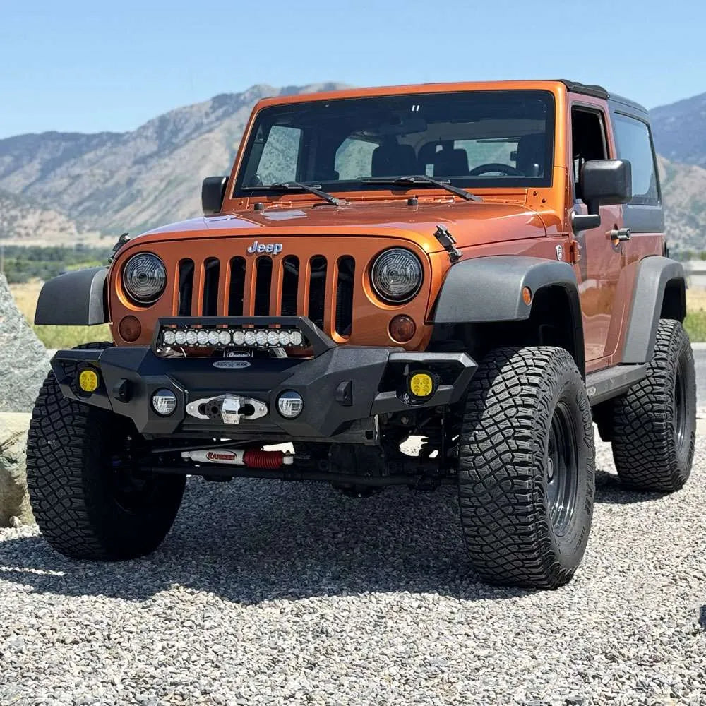 Rock Slide Engineering for 07-18 Jeep Wrangler JK Big Sky Aluminum Mid Front Bumper w/ Winch Plate