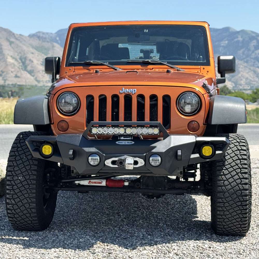 Rock Slide Engineering for 07-18 Jeep Wrangler JK Appalachian Aluminum Mid Front Bumper w/ Winch Plate