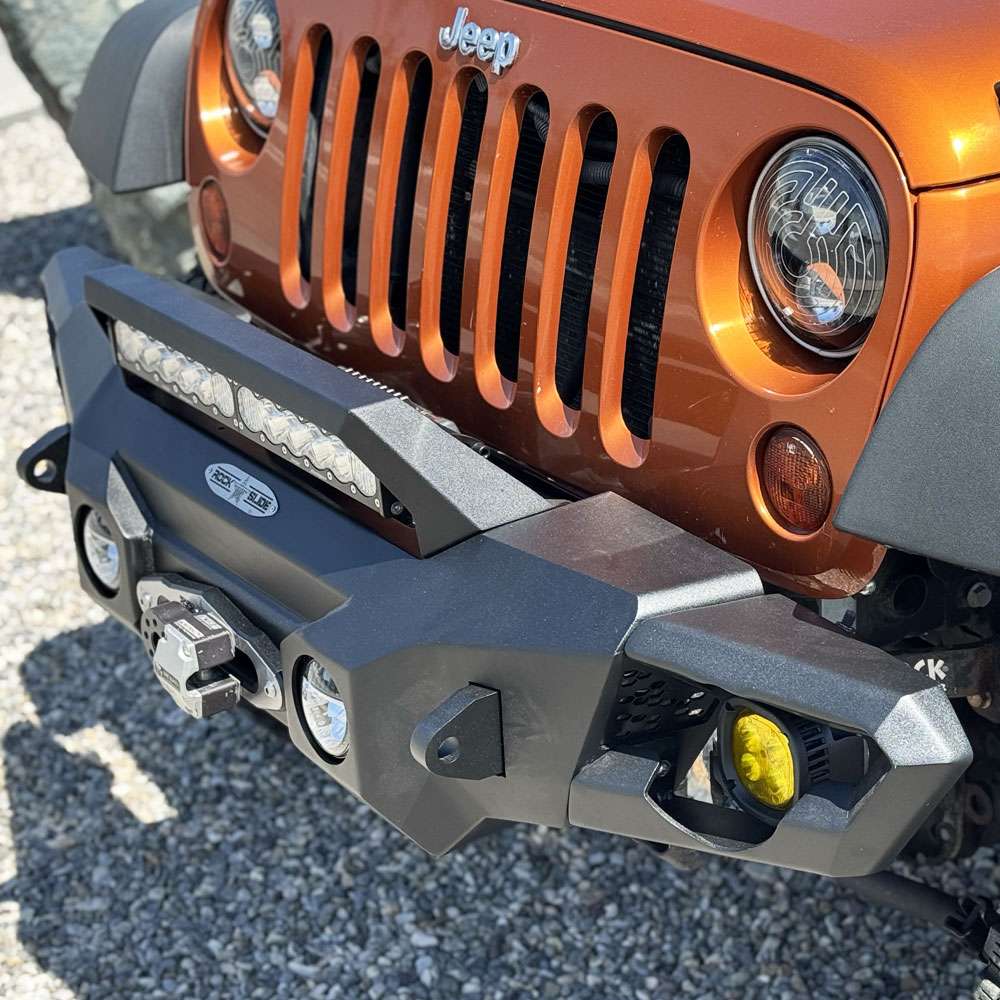 Rock Slide Engineering for 07-18 Jeep Wrangler JK Appalachian Aluminum Mid Front Bumper w/ Winch Plate