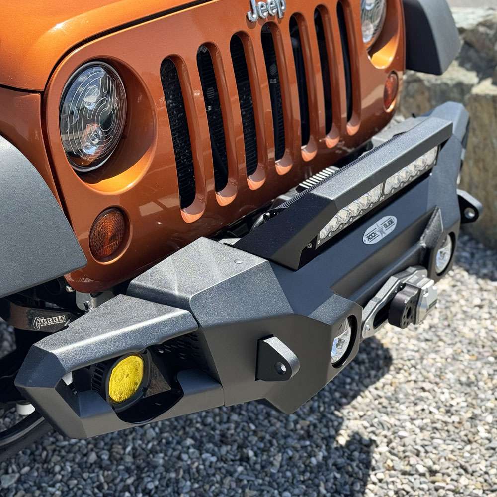Rock Slide Engineering for 07-18 Jeep Wrangler JK Appalachian Aluminum Mid Front Bumper w/ Winch Plate