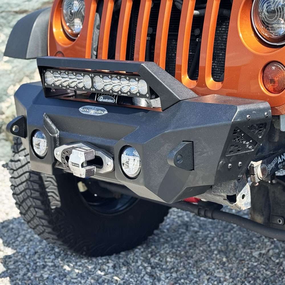 Rock Slide Engineering for 07-18 Jeep Wrangler JK Big Sky Aluminum Stubby Front Bumper w/ Winch Plate